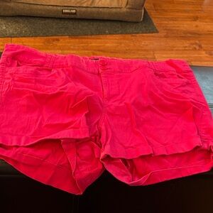 High-Waist Women’s Shorts in Bright Pink